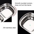 2/3/4 Grids 304 Stainless Steel Dipping Plate Divided Sauce Plate Barbecue Seasoning Dish Kimchi Plate Kitchen Utensil. 
