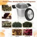 Leeseph Tea Infuser with Handle , Stainless Steel Tea Diffuser Fine Mesh Filters , Hanging On Teapots Mugs To Steep Loose Tea. 