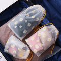 10Pcs Transparent Waterproof Travel Cosmetic Bag Towel Socks Plastic Drawstring Storage Bag Bathroom Transparent Beach Bag. 