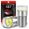 2pcs P21W LED 1156 BA15S BAU15S PY21W BAY15D LED Bulb 1157 P21/5W R5W LED COB Car Signal Lights 12V 6000K White.