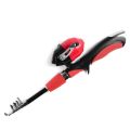Telescopic Carbon Fiber Rod Superhard Boat 1.2m 1.4m 1.6m Ice Fly Lure Fishing Rod With High Quality Fishing Reel Fishing Set.