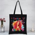 Karol G Bichota Manana Sera Bonito Music Singer Shopping Black Canvas Tote Bag Cartoon Reusable Cloth Bag Handbag Shoulder Bags. 