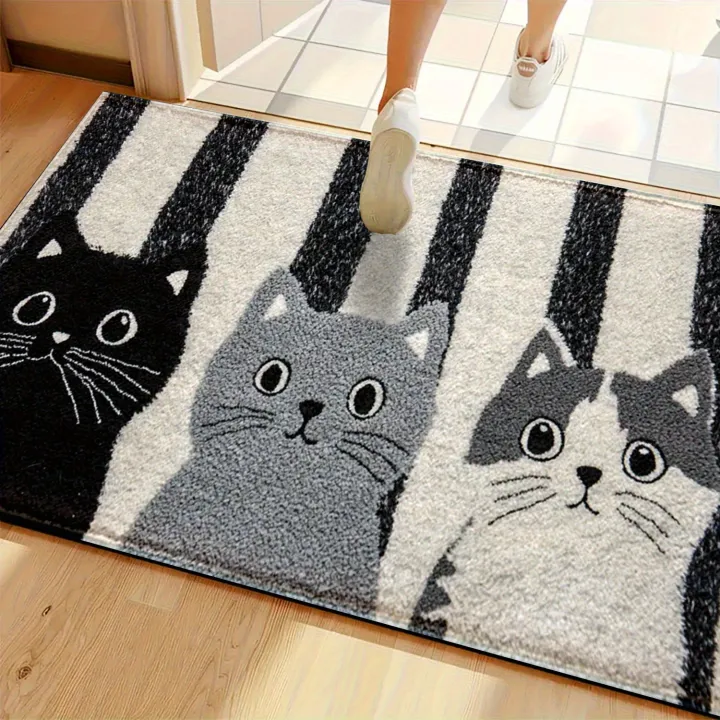VIKAMA%20Striped%20Cartoon%20Cat%20Carpet%20Soft%20Doormat%20Waterproof%20Floor%20Mat%20Rug%20For%20Bedroom%20Carpet%20For%20Live%20Room%20Outdoor%20Carpet%20Home%20Dec%20-%20Image%203