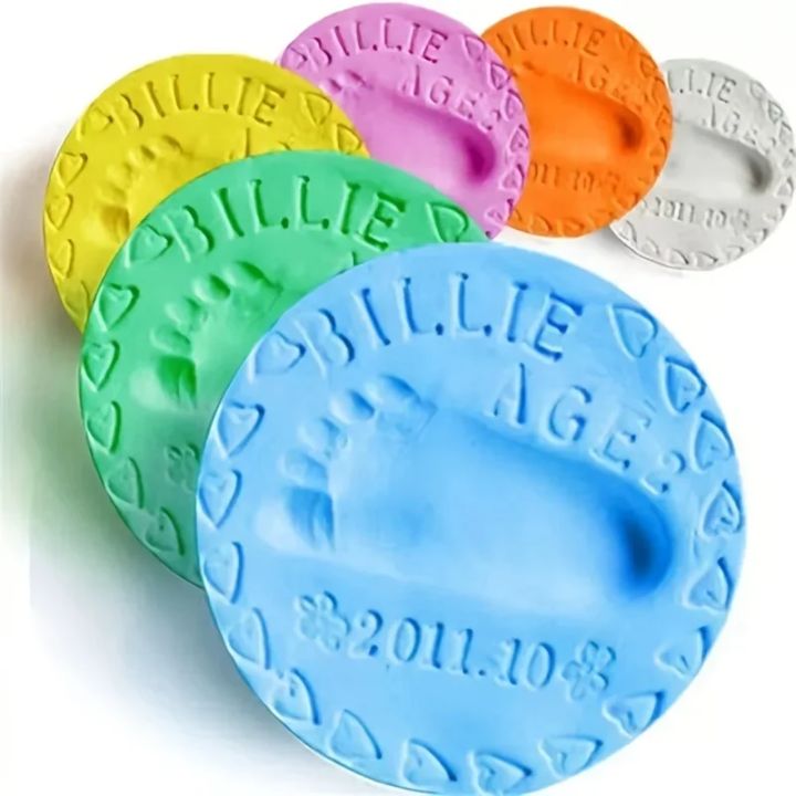 20g/40g Baby DIY Hand and Footprint Soft Clay Fluffy Material, Baby Care Hand Print And Foot Print Mud, Handprint Fingerprint