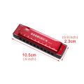 Harmonica Key of C 10 Hole Diatonic Harmonica C with Case for Beginner Students Kids Gift with Case. 