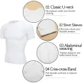 1/2 PCS Men Body Shaper T-Shirt Slimming Shapewear Corrective Posture Belly Control Compression Man Modeling Underwear Corset. 