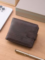 Men Wallets Leather Zipper Purse Man Slim Card Horders Quality Male Short Multi-card Wallet Coin Pocket Purse.