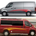 2Pcs Van Door Side Stickers Graphics Stripes Kit Cover Auto Body Decor Camper Car Horsebox Caravan RV Vinyl Decals Accessories.