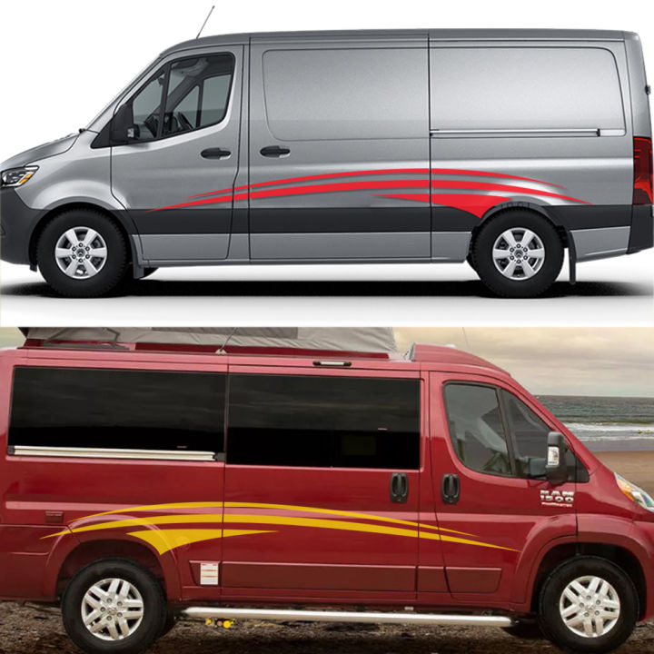 2Pcs%20Van%20Door%20Side%20Stickers%20Graphics%20Stripes%20Kit%20Cover%20Auto%20Body%20Decor%20Camper%20Car%20Horsebox%20Caravan%20RV%20Vinyl%20Decals%20Accessories%20-%20Image%204