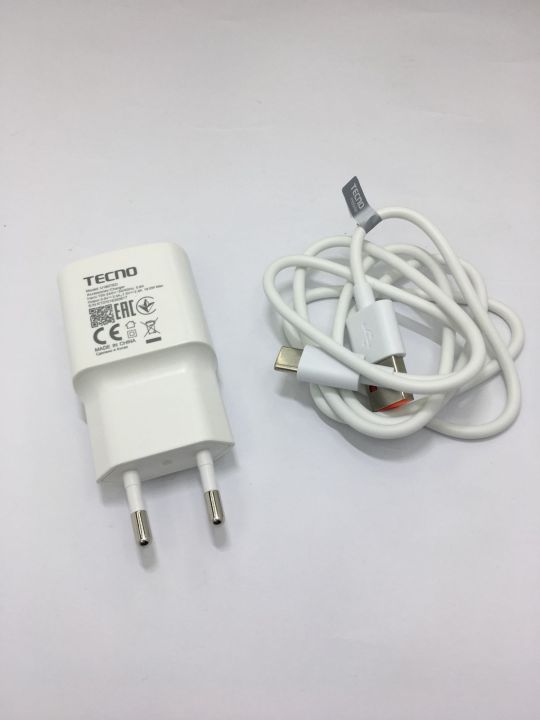 Tecno 18 watt Genuine Charger with Cable Type C