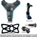 Motorcycle Helmet Phone Stand Mount Holder For GoPro Hero 12 10 9 8 7 Action Sports Camera Holder Motorcycle Camera Accessories. 