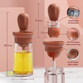 Portable Kitchen Oil Bottle Silicone Brush Control Quantitative With Barbecue Spray Bottle For BBQ Cooking Baking Oil Dispenser. 