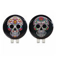 New Black Skull Golf Ball Marker Hat Clip Magnet Alloy Golf Mark Magnetic Cap Clip Halloween Cool Design Accessories Drop Ship.