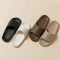 Women Home Slippers Beach Slides Solid Color Mens Thick Sole Indoor Bathroom Anti Slip Shoes Summer Couple Sandals. 