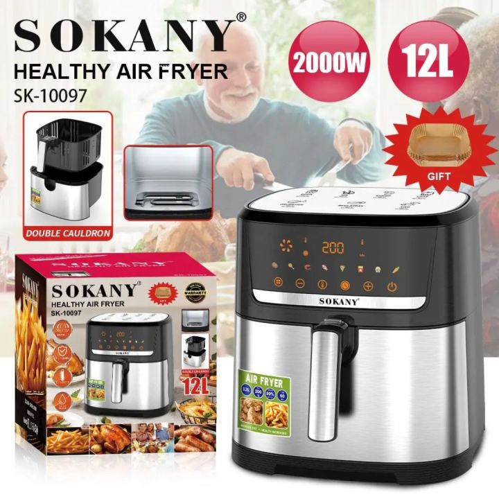 Sokany%20(SK-10097)%202000W%2012%20Litre%20Healthy%20Digital%20Air%20Fryer%20With%20Double%20Heating%20And%20Non-Stick%20Detachable%20Basket%20-%20Image%204