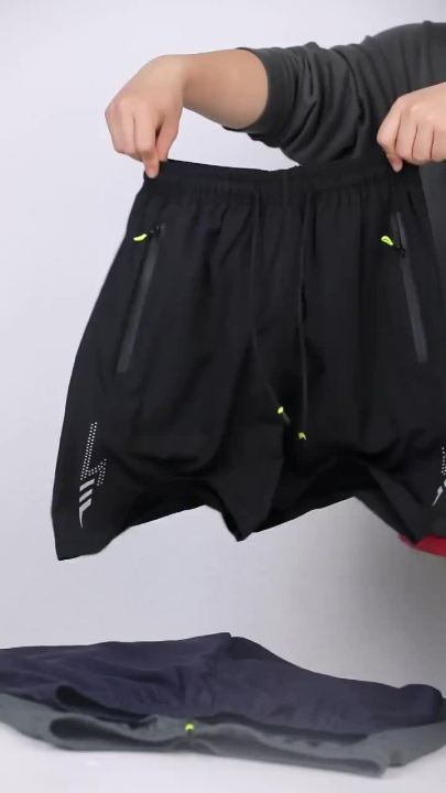 Quick-drying Shorts Men Board Short Pants Summer Breathable Sports Shorts Men Casual Elastic Running Gym Fitness Men's Shorts