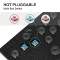 Flatbox Original Arcade Controller For PC Pico GP2040-CE Hot Swappable Mini Hitbox Keyboard For PS4/PS3/Steam/Mister/Switch. 