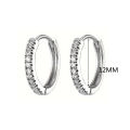 1pair Exquisite Synthetic Zircon Decor Hoop Earrings, Fashion Earrings For Men Women.