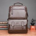 PU Leather Bag For School College And Office | Laptop School Bag Fashion Waterproof Travel Bags Large Capacity Book Bag. 