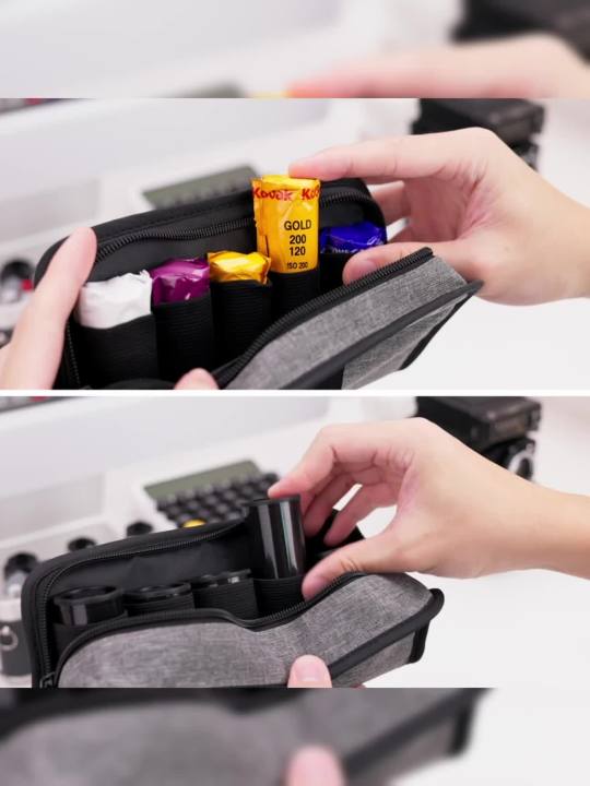 JJC Portable 135 mm 35mm Film Case Photographic Film Carrying Storage Case Pouch for 5 Rolls of 35mm 135mm Films Rolls Bag