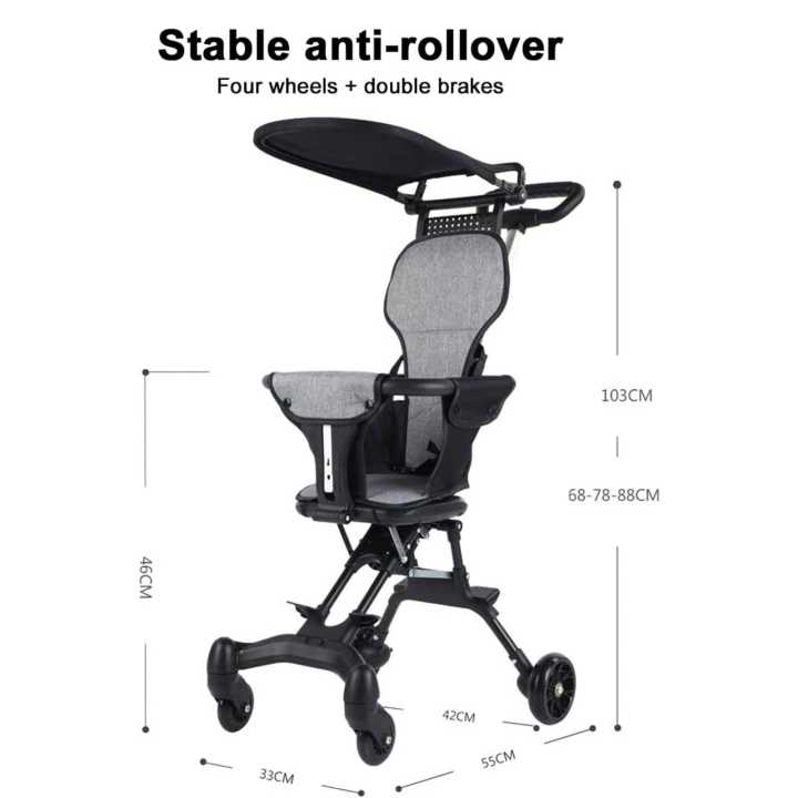 Baby%20Stroller%20Foldable%20Lightweight%20Travel%20Pram%20%E2%80%93%20Sit%20&%20Lie%20Adjustable%20Seat%20with%20Canopy%20%E2%80%93%20Cabin%20Friendly%20Compact%20Stroller%20for%20Kids%20%E2%80%93%20High%20Landscape%20Four-Wheeled%20Portable%20Stroller%20%E2%80%93%20Safe%20&%20Comfortable%20for%206%20Months%20to%205%20Years%20Old%20Children%20-%20Image%203