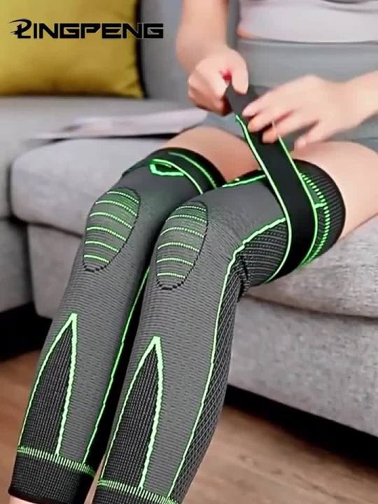1/2 Pcs Compression Knee Pads Support Lengthen Stripe Sport Sleeve Arthritis Joint Pain Protector Elastic Kneepad Brace