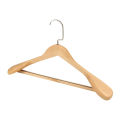 Wide Shoulder Wooden Hangers, Suit Hangers with Non Slip Pants Bar, High-Grade Solid Wood Coat Hangers for Jacket Clothes Hanger. 