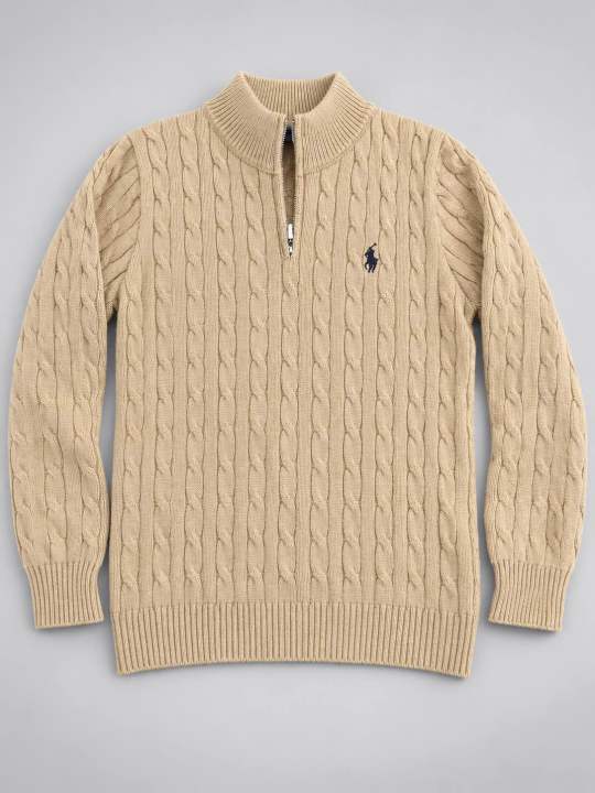 Knitted Quarter Zip Sweater for mens comfortable