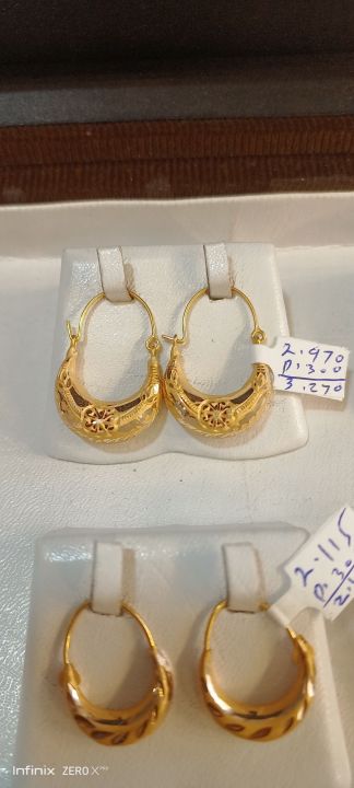 Pure Gold Earrings 2 grams to 5 gram