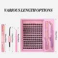 DIY eyelash kit, including glue and tweezers, 120 clusters of 3D dog eyelashes, charming big eye makeup, comfortable to wear.