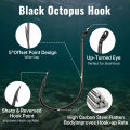 9KM Octopus Fishing Hook Sea Carp Fishing Lures Barbed Hooks Black 50Pcs Fishing Jig Worm Hooks Tackle Saltwater Freshwater.