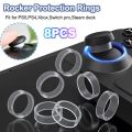 8 PCS Ring Cover Elastic Protective Rocker Ring For PS5/ PS4/ Switch PRO Joystick Silicone for Rog Ally Game Console.