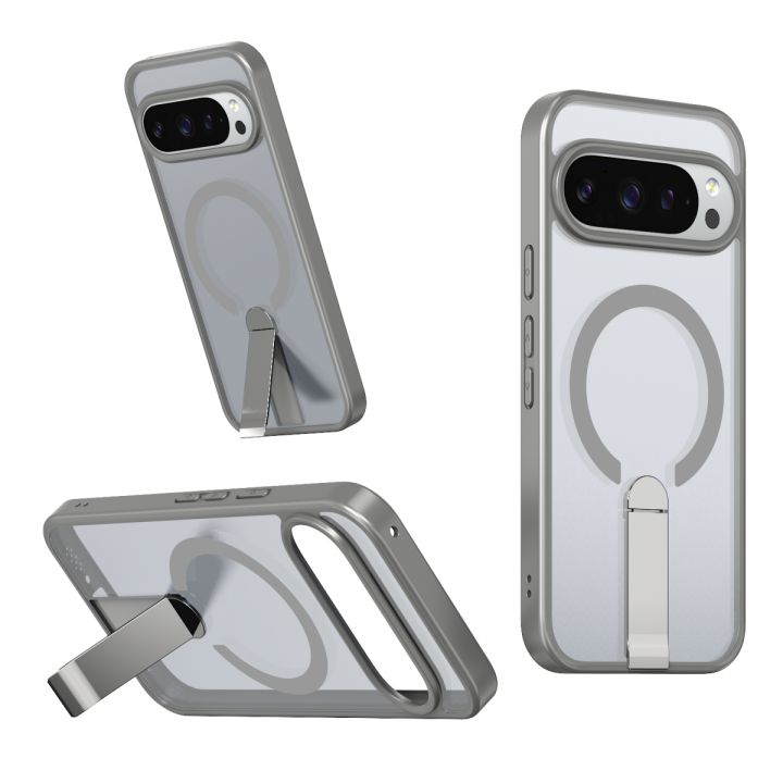 Hybrid Military Shockproof Defender Bracket Case For Google Pixel 10 9 Pro XL A For Magsafe Magnetic Wireless Charge Stand Cover