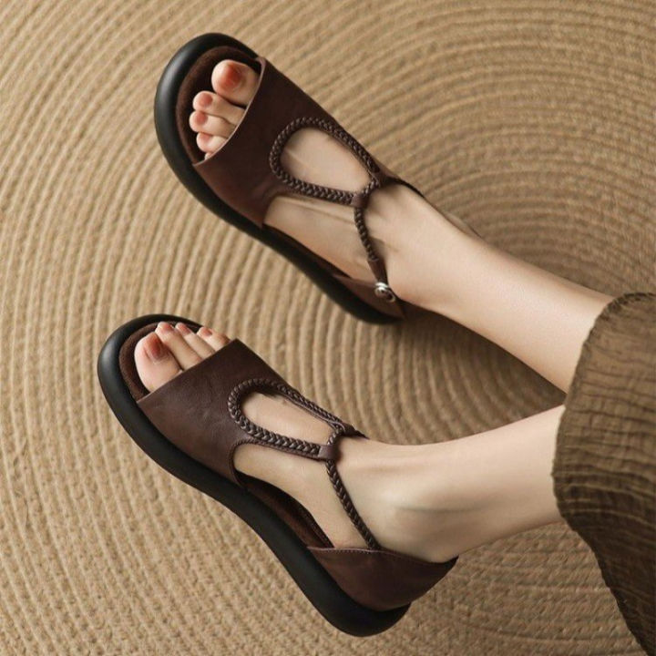 Women's%20Walking%20Sneakers,Breathable%20Lightweight%20T-Strap%20Flat%20Sandals,%20Comfortable%20Soft%20Leather%20Shoes%20for%20Square%20Dance&Daily%20Wear%20-%20Image%203