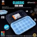 Classic Eggs Tray with Lid - capacity 15 egg - Pure High Quality plastic eggs tray. 