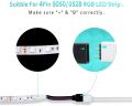 DC 12V RGB RGBW Splitter Cable 1 To 2 3 4 Way 4Pin 5Pin LED Strip Connector Wire White Black Led Light Extension Splitter Cord. 