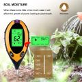 ADVANCED™ Soil Tester PH Meter, Digital Soil PH Meter 4 in 1 Moisture Gardening Water Soil Testing Machine with Sensor Prob, LCD Display for Sunlight Temperature, Home and Garden Plants. 