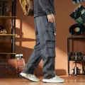 Japanese Retro Work Pants Men's Spring Fashion Brand Loose Straight Leg Pants Men's Trendy And Cool Versatile Casual Pants. 