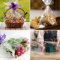 Cellophane Wrap Roll Clear Paper Wrapping Gift Transparent Basket Bags Cello Rolls Flower Baskets Packing Supplies Diy Craft. 