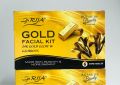 RIJA 6 step Gold Facial kit 24K Gold Glow & Glorious, Make skin smooth & more radiant. 