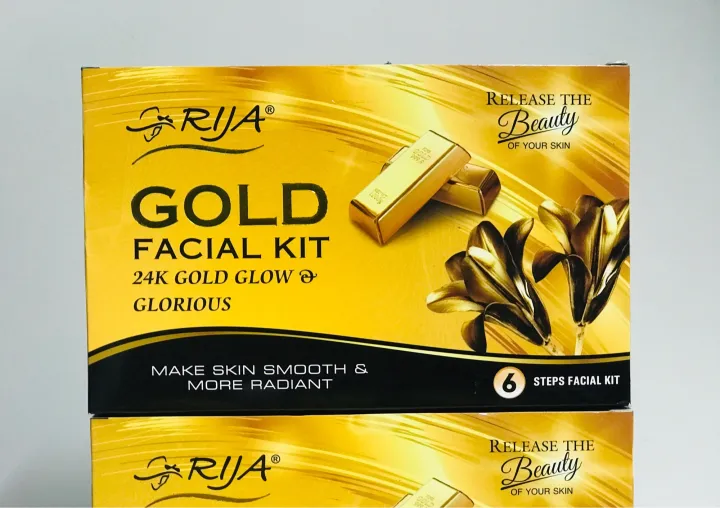 RIJA%206%20step%20Gold%20Facial%20kit%2024K%20Gold%20Glow%20&%20Glorious,%20Make%20skin%20smooth%20&%20more%20radiant%20-%20Image%202