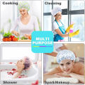 1/3PCS Women Shower Cap Fashion Wave Point Shower Hat Waterproof Elastic Reusable Bath Hat Hair Salon Spa Bathroom Supplies. 