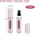 Portable Mini Perfume Refillable Atomizer Containers – Portable Perfume Spray Bottles, Travel Scent Pump Cases, Empty Fragrance Spray Bottles (5 ml) No Color Choice, Random Color. 