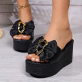 Women Wedges Sandals 2026 New Summer Women Slip on High-heeled Fashion Woman Shoes Comfortable Flower Outdoor Platform Sandals.