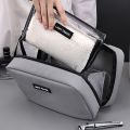 Men's Double Open Makeup Storage Bag Portable Zipper Closure Makeup And Beauty Bag Business Travel Toiletries Organizer Bags. 