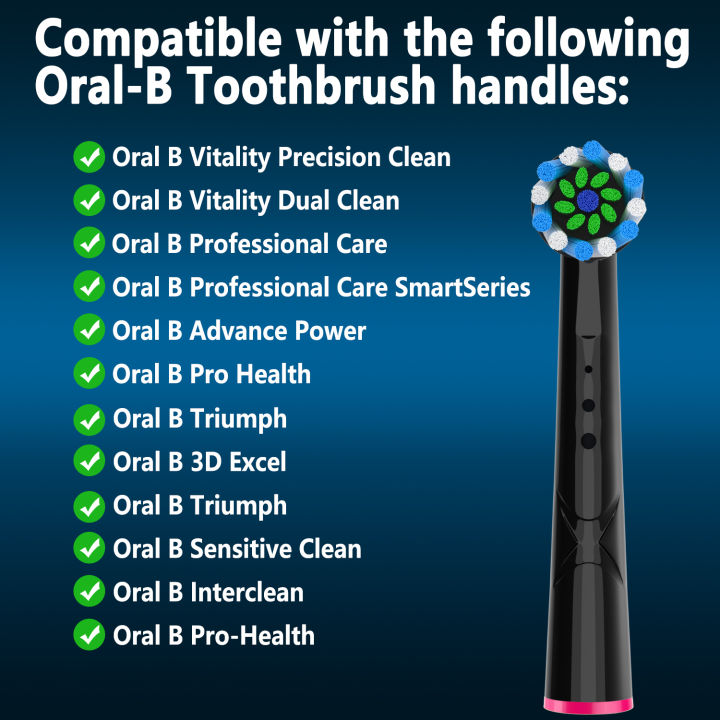 4PCS%20CrossAction%20Replacement%20Brush%20Heads%20For%20Oral%20B%20Trizone%20Triumph%20Vitality%20D100%20D12%20D16%20D36%20Electric%20Toothbrush%20-%20Image%202