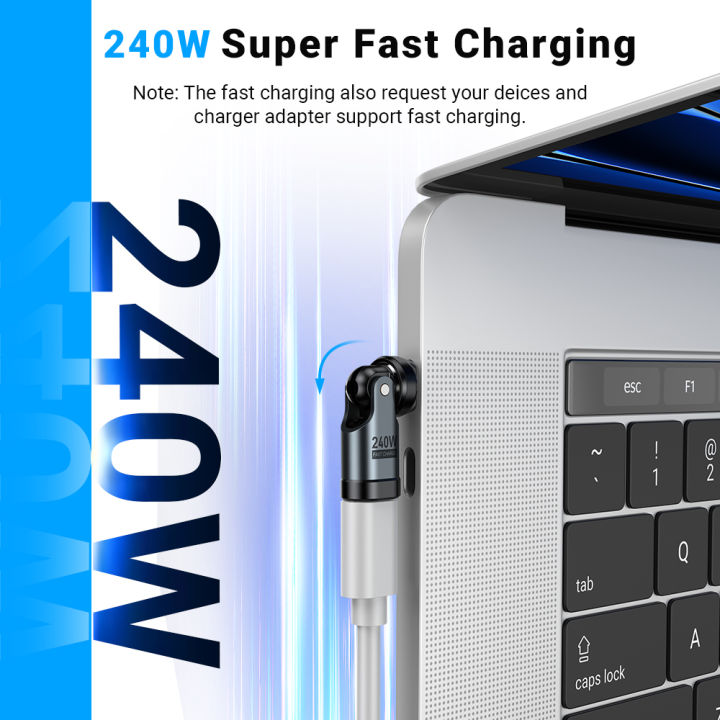 AUFU%20PD240W%20USB%20C%20to%20Type%20C%20OTG%20Adapter%20540%20Rotation%205A%20Fast%20Charge%20Cable%20Converter%20for%20iPhone%2016%20MacBook%20%20%20Laptop%20-%20Image%202