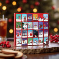 2025 Xmas Advents Calendar 24 Pairs Unique Festive Men Women Socks Warm Cozy Autumn/Winter Mid-Calf Socks Set. 