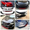 Front Bumper Universal Lip Splitter For All Car's 4 pieces In plastic||Front Bumper Extension||Body kit. 