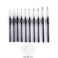 10Pcs Miniature Paint Brushes Detail Small Fine Tip Paintbrushes Micro Paint Brush Set Triangular Grip Handles Art Brushes. 